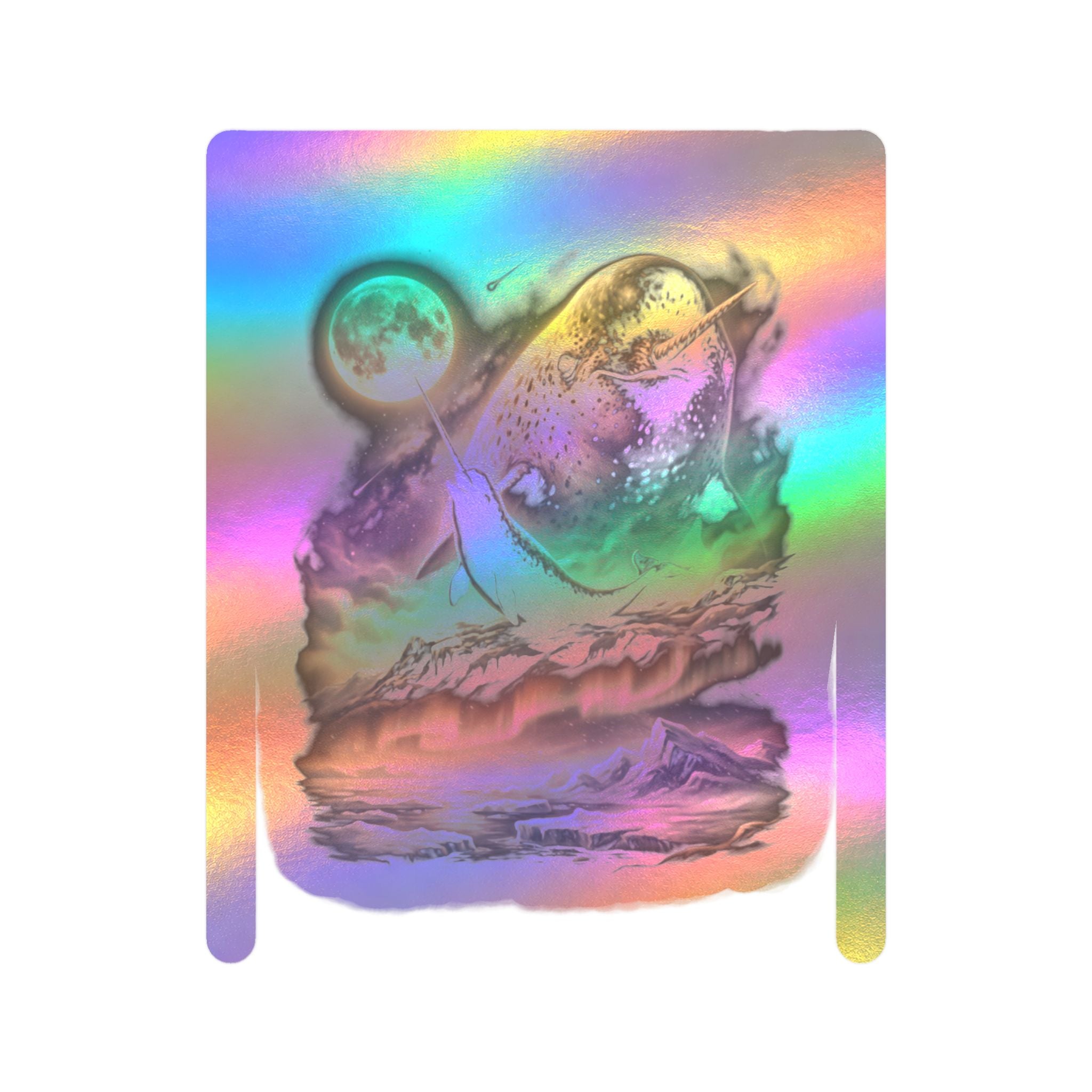 Narwhal Moon Howler Sticker – Airbrushed Tee Art