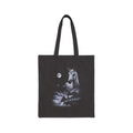 Black-and-white airbrushed unicorn howling at the moon, gritty 1990s nature-tee style artwork.