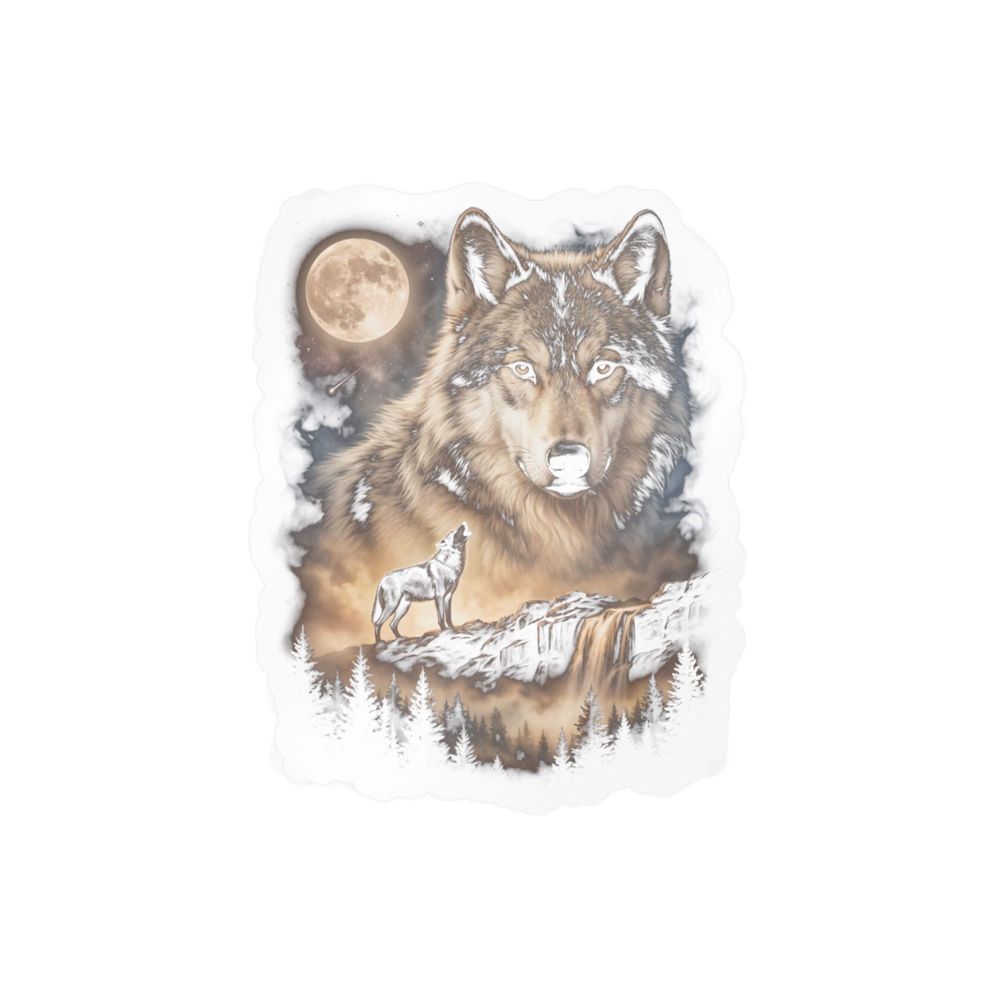 Wolf Howling at the Moon Sticker | Moon Howlers