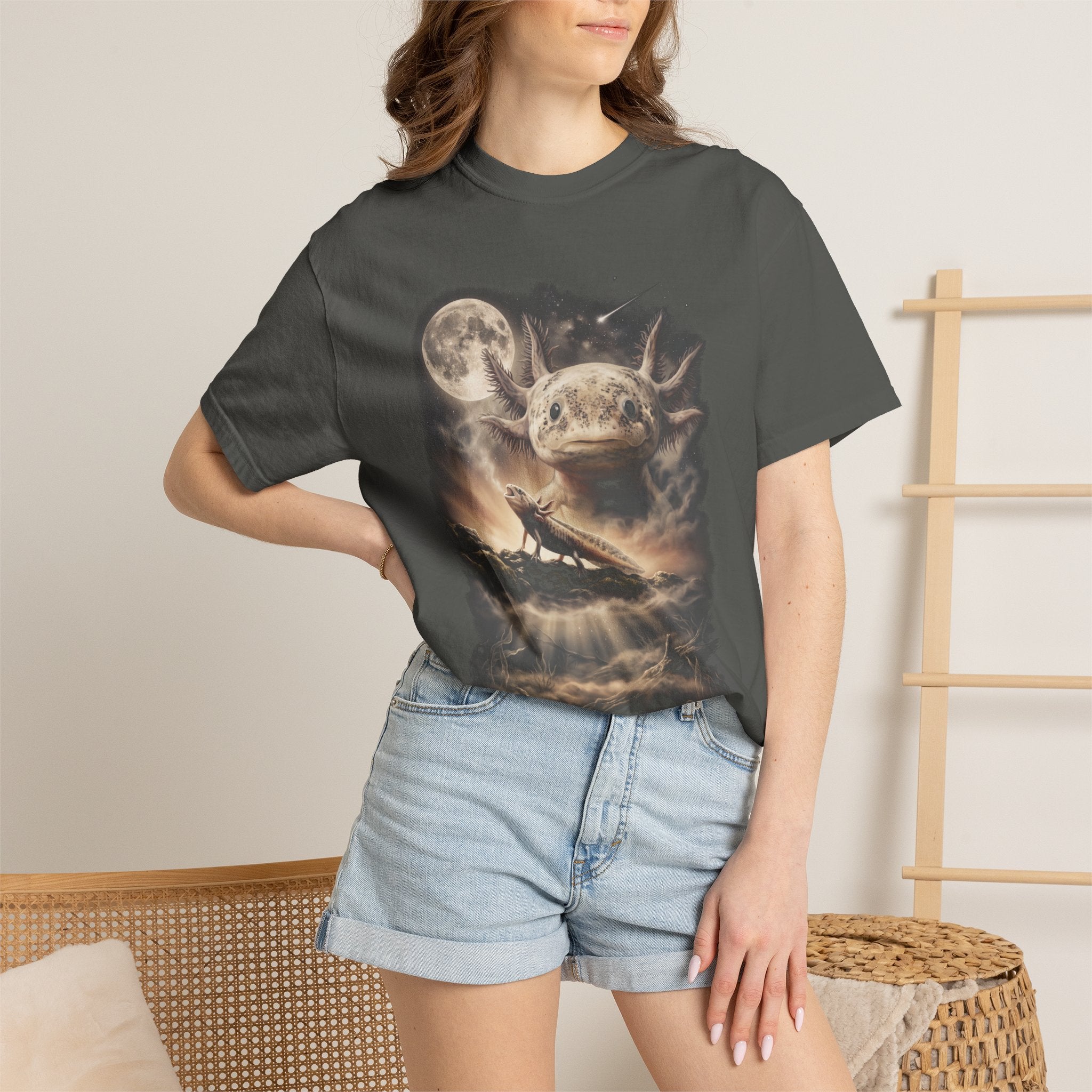 Moon Howlers: Axolotl Howling at the Moon Tee