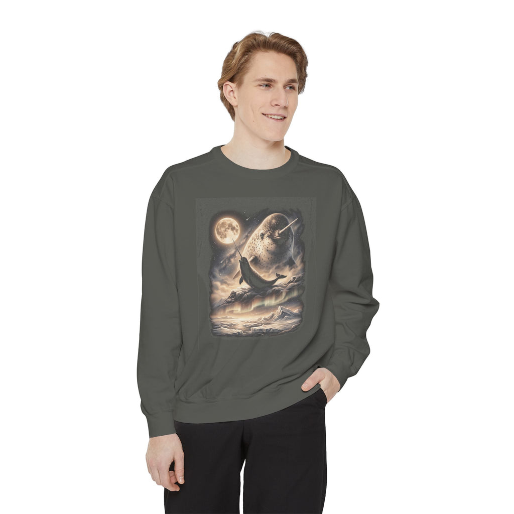 Narwhal Moon Howler Crewneck Sweatshirt