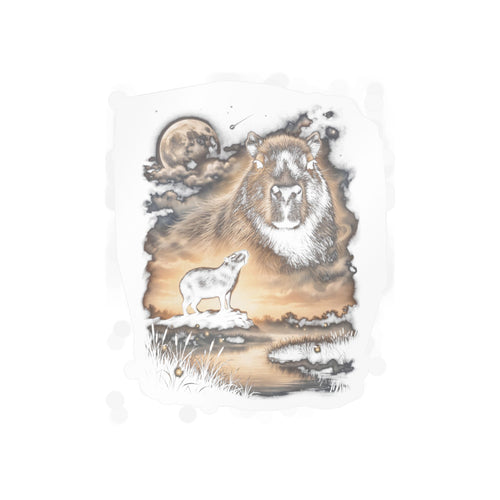 Capybara Moon Howler Sticker | Moon Howlers