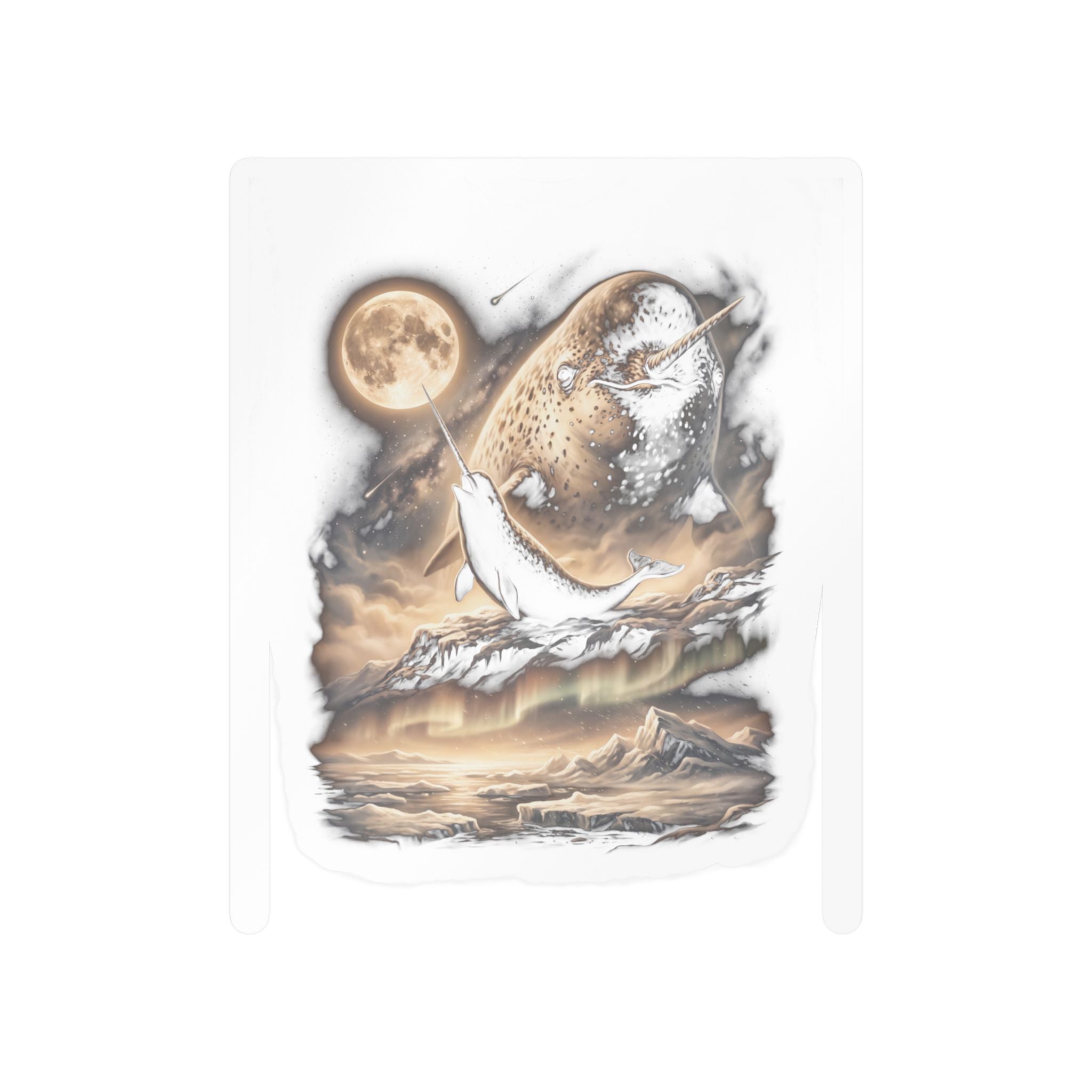 Narwhal Moon Howler Sticker – Airbrushed Tee Art
