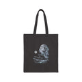 Airbrushed black-and-white 1990s-style illustration of a platypus howling at the moon on a black background.