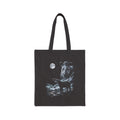 Airbrushed black-and-silver tapir howling at the moon on black canvas, 1990s nature-tee art style.