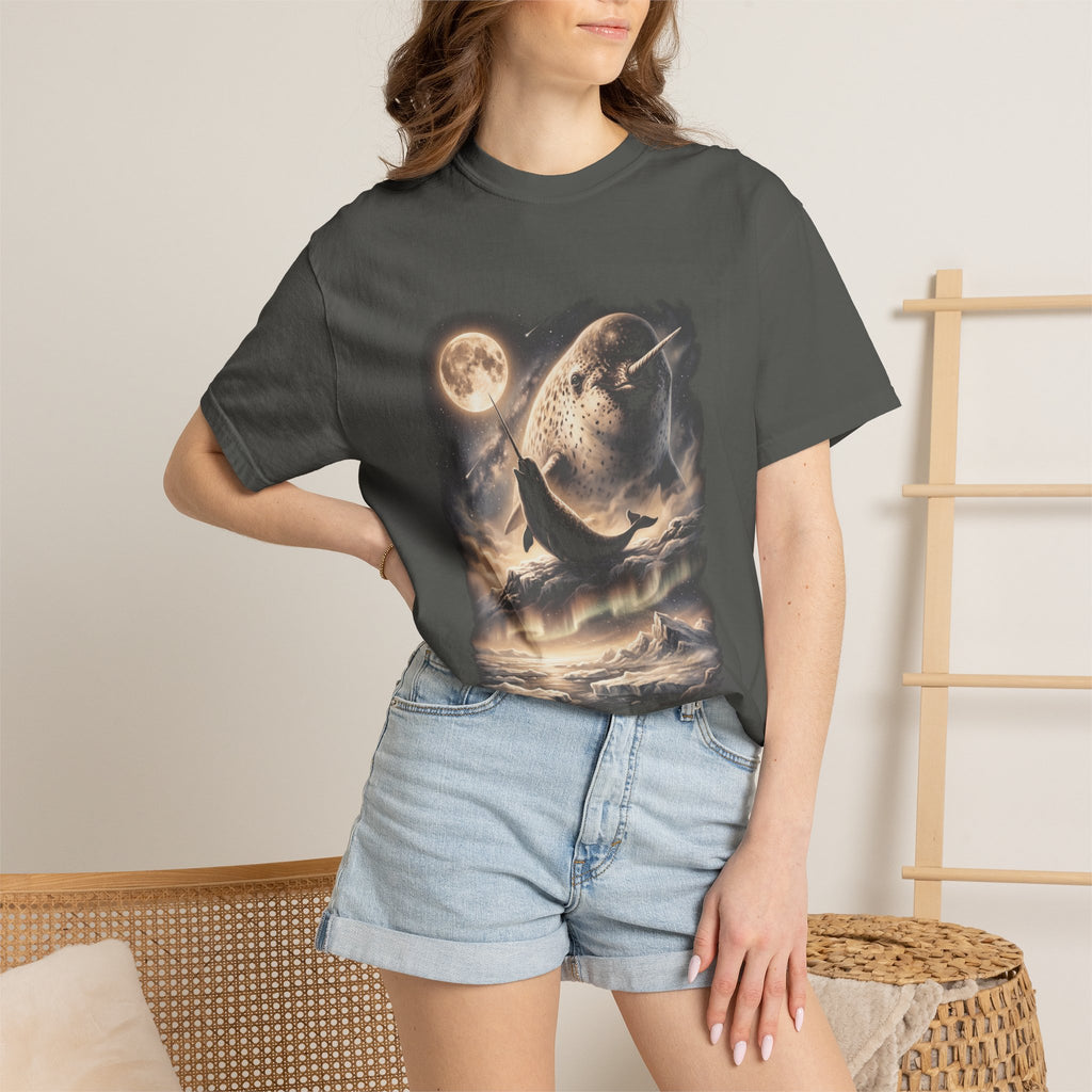 Moon Howlers: Narwhal Howling at the Moon Tee