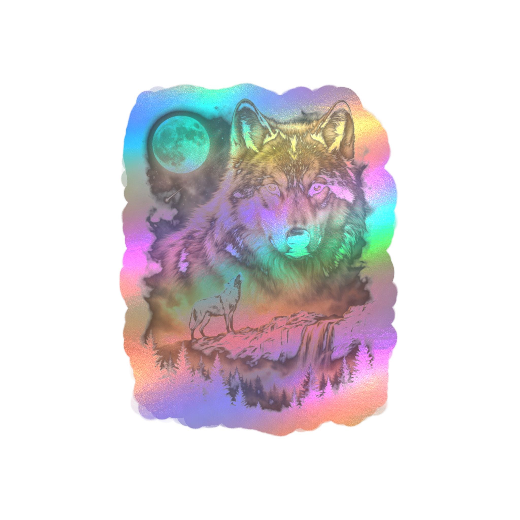 Wolf Howling at the Moon Sticker | Moon Howlers